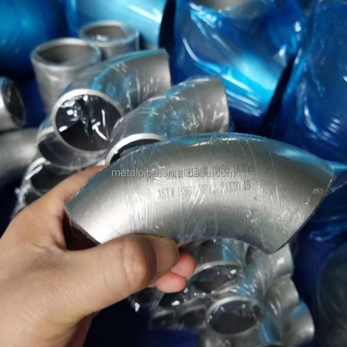 Accords de tuyauterie en cuivre métallique et nickel ASME B36.19 LR/SR 2 pouces Sch10s Accords de tuyauterie à coude de 90 degrés 0