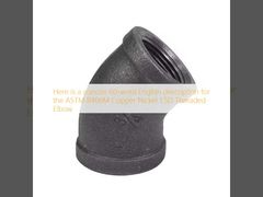 Coude fileté en cuivre-nickel 1.5D ASTM B466M