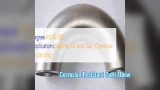 C70600 CuNi raccord résistant à la corrosion coudé à 90 degrés