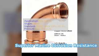 Coudes en cuivre-nickel ASTM B466 C70600 pour tuyauterie marine