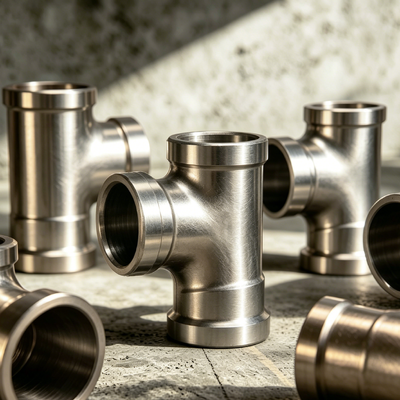 Corrosion-Resistant Copper Nickel Equal Tee with Threaded Connection for DN20 Pipes