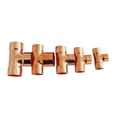 Marine Grade CuNi 90/10 Equal Tee, UNS C70600 Corrosion-Resistant Seawater Pipe Fitting, Buttweld