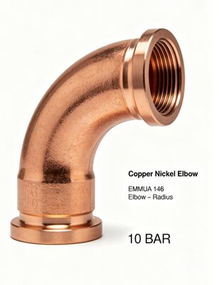 Qualité marine de montage soudé bout à bout de preuve d'eau de mer de coude de nickel de cuivre d'ASME B16.9 CuNi 90/10