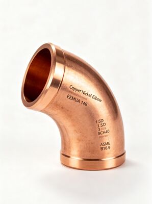 ASTM B466 CuNi 90/10 Butt Weld Elbow Corrosion Resistant Fitting for Marine Piping